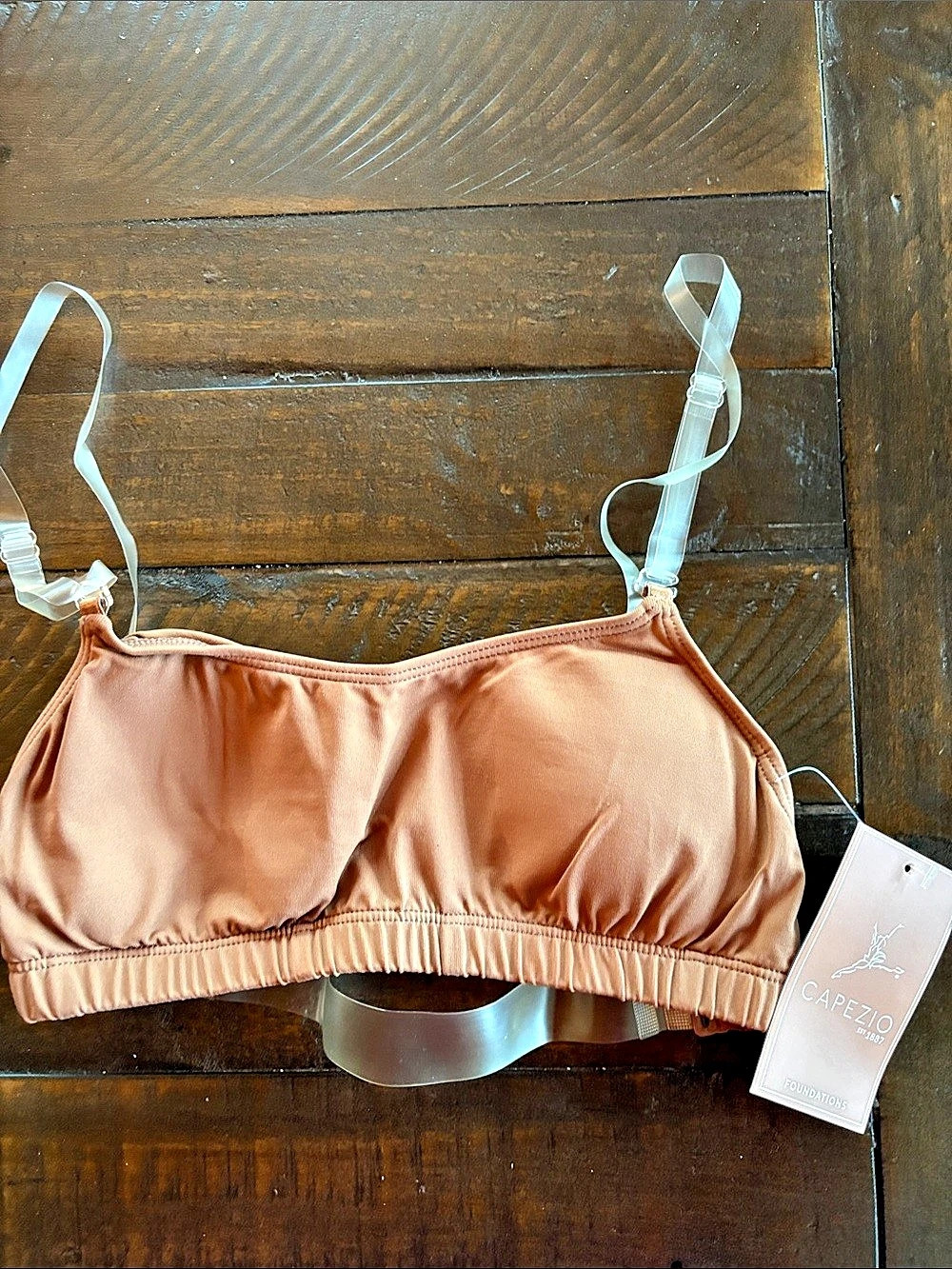 Capezio Camisole Bra with Bratek Dance Bra Brown XS NWT